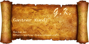 Gantner Kunó névjegykártya